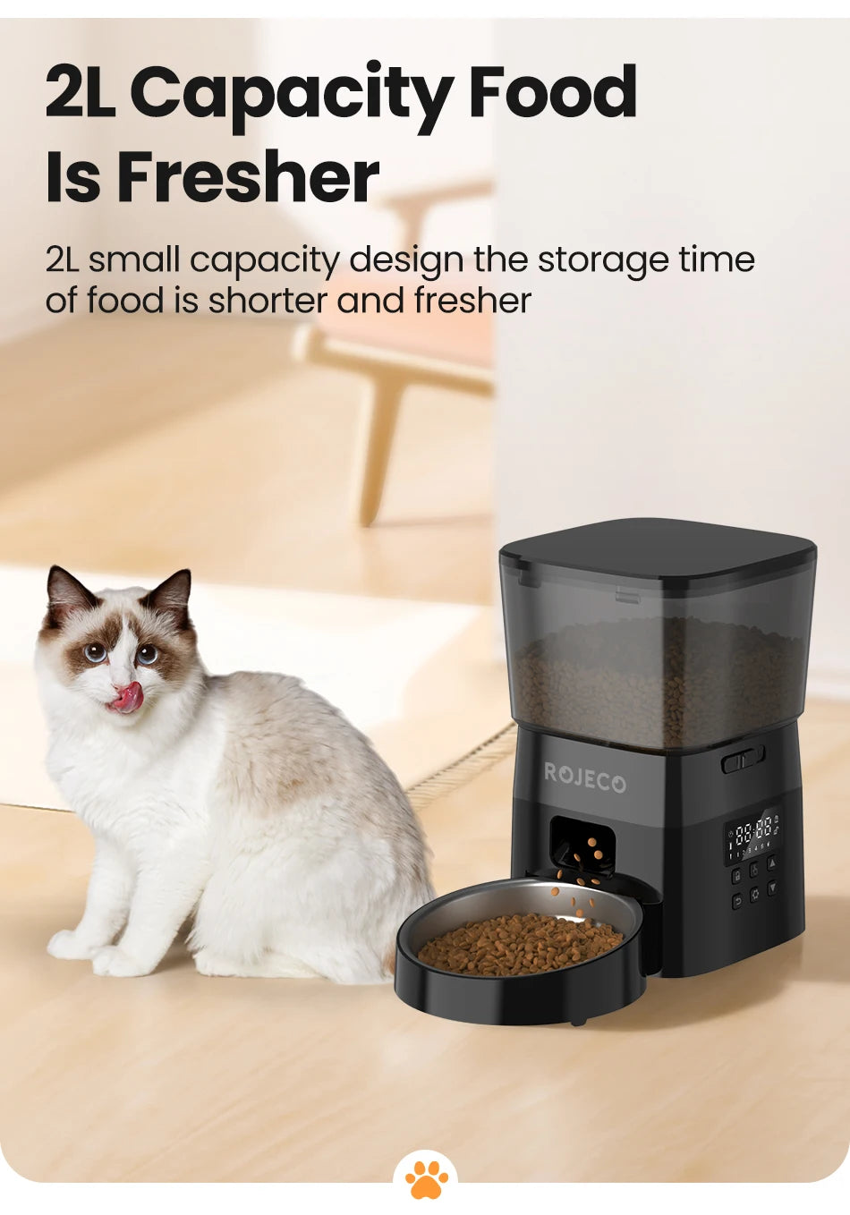 ROJECO Automatic Pet Feeder